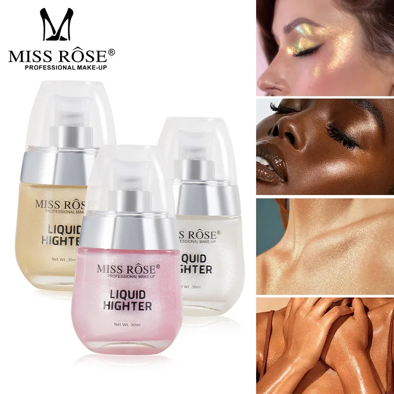 Liquid Glitter Eyeshadow & Body Highlight Set - Brightening Face & Makeup