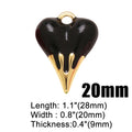 Multicolor Enamel Heart Pendant for Necklace DIY Jewelry Making Supplies