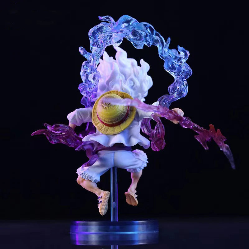 10cm Mini Luffy Gear 5 Action Figure Sun God Nika Collectible Anime Doll