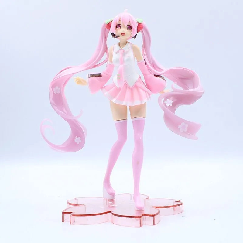 Anime Action Figure Model - Virtual Singer Miku Thumb Cuffs with Twin Tails Collectible Toy