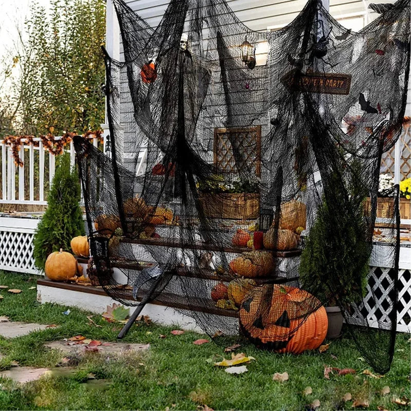 Halloween Creepy Gauze Cloth Net for Doors Windows Party Decor - 76x183cm