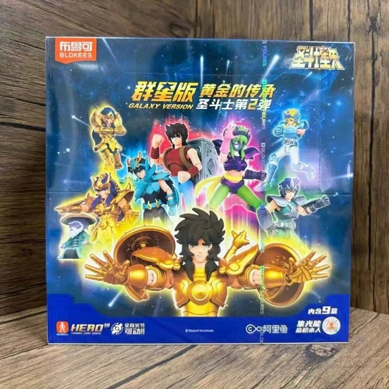 Saint Seiya Galaxy Action Figures Set with Athena Aries Mu Aiolia Aldebaran Shiryu Lionet - Kids Toys Gift