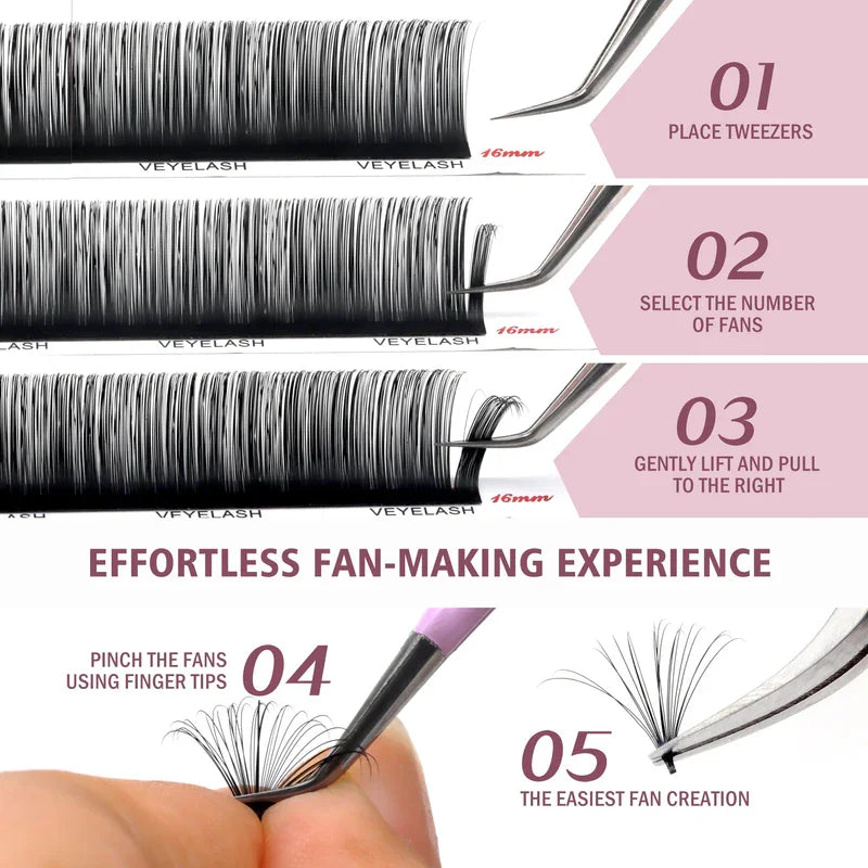 Cashmere Luxe Eyelash Extensions - Natural Faux Mink Volume Lashes