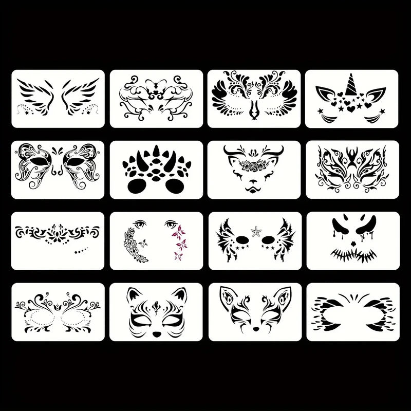 Reusable Pet Face Painting Stencils - Washable DIY Makeup Masks for Pets & Parties