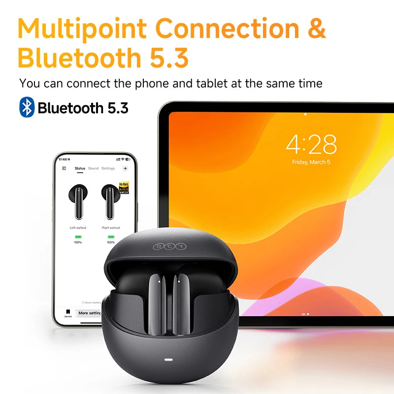 Wireless Earbuds with Adaptive ANC Bluetooth 5.3 Hi-Res LDAC Multipoint IPX5