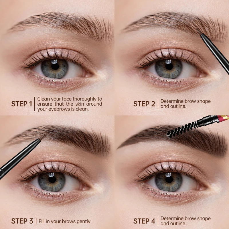 Waterproof Eyebrow Pencil Set - Long-Lasting, Smudge-Proof, Easy to Apply
