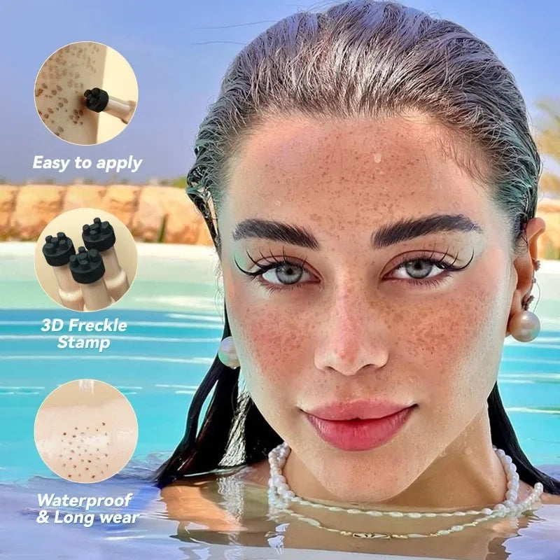 Waterproof Freckle Pen - Natural Simulation Fake Spot Makeup Tool with Stamp