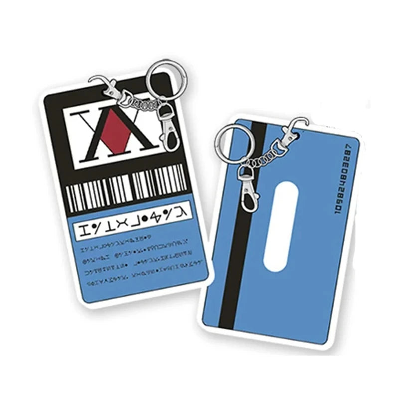 Anime Cosplay Card Holder Set with Keychain - Hisoka Kurapika Killua PVC Cover