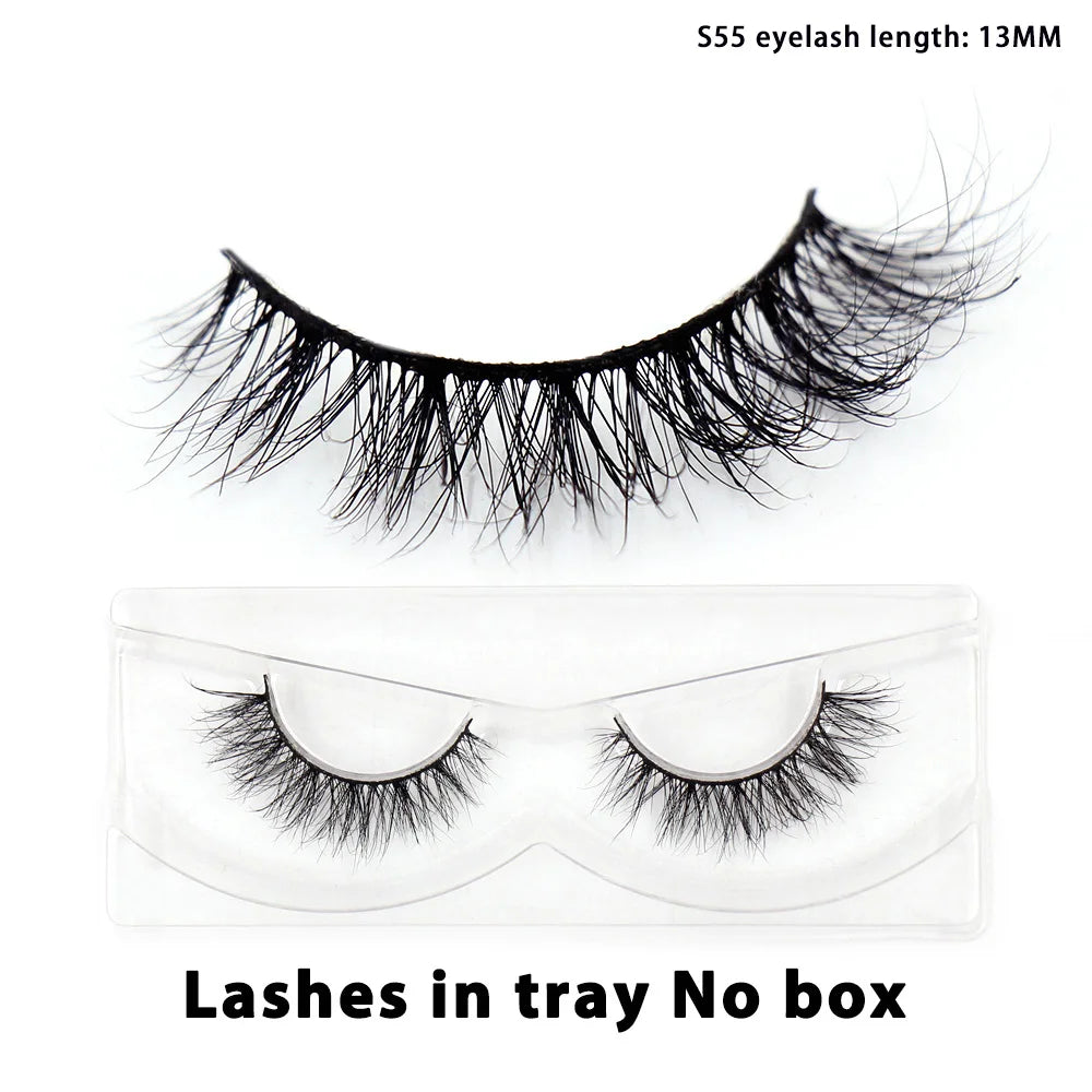 Luxury Mink False Eyelashes Bulk Set - Soft Fluffy Natural Look, 10/30/50 Pairs