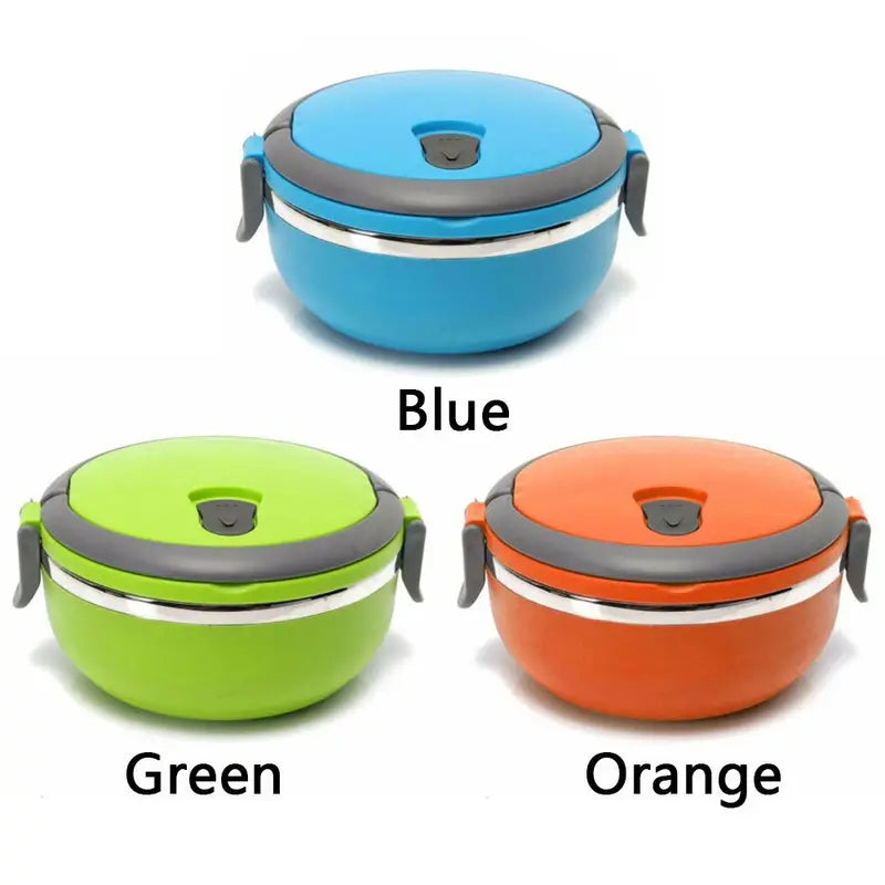 Stainless Steel Insulated Lunch Box Thermos Food Container for Travel & Office