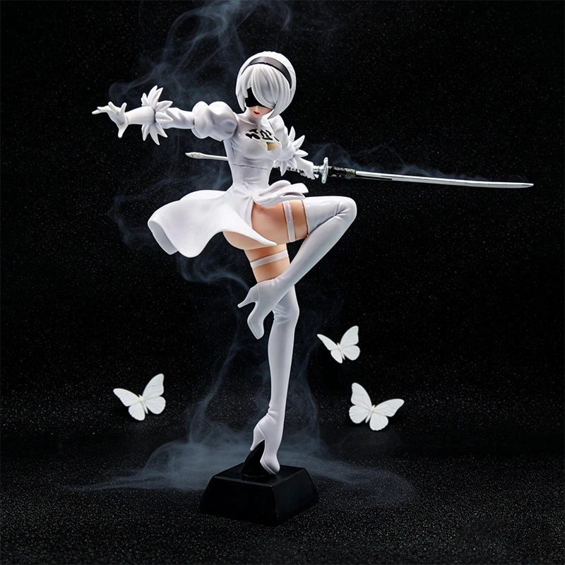 Anime Collectible Model Statue - Black & White PVC Desktop Decoration