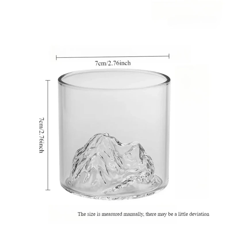 3D Whiskey Glass Set 5 Oz Crystal Drinkware Suitable for Cocktails Cognac Ice Wine