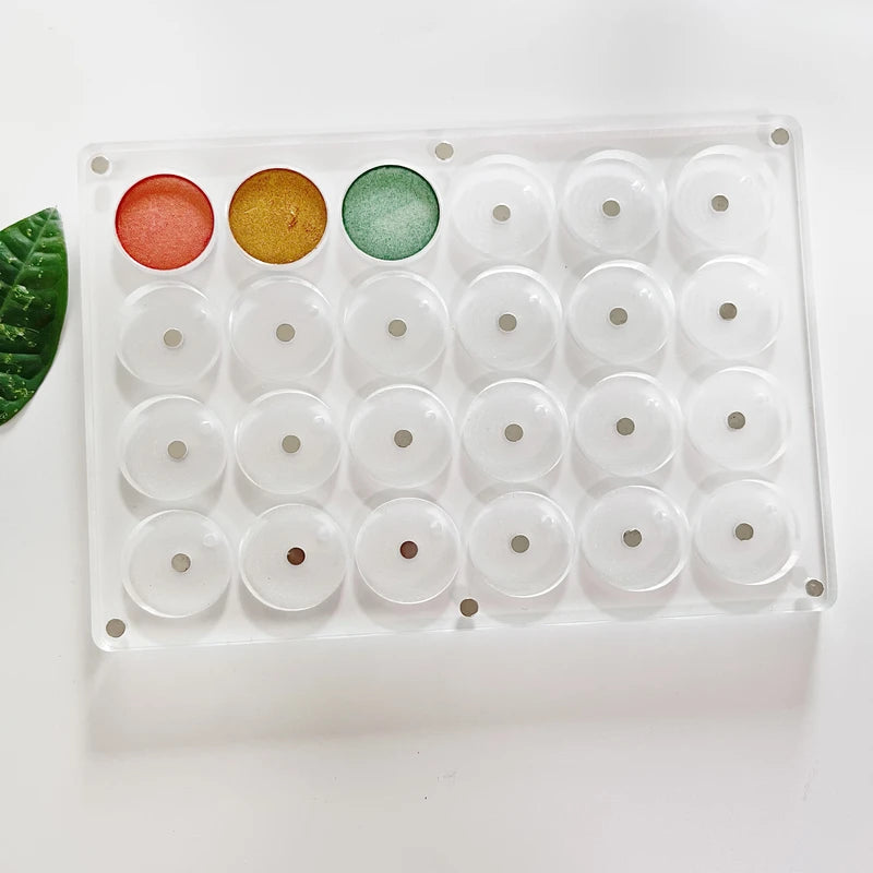 Empty Magnetic Eyeshadow Palette DIY Acrylic Makeup Organizer 24 Holes 26mm