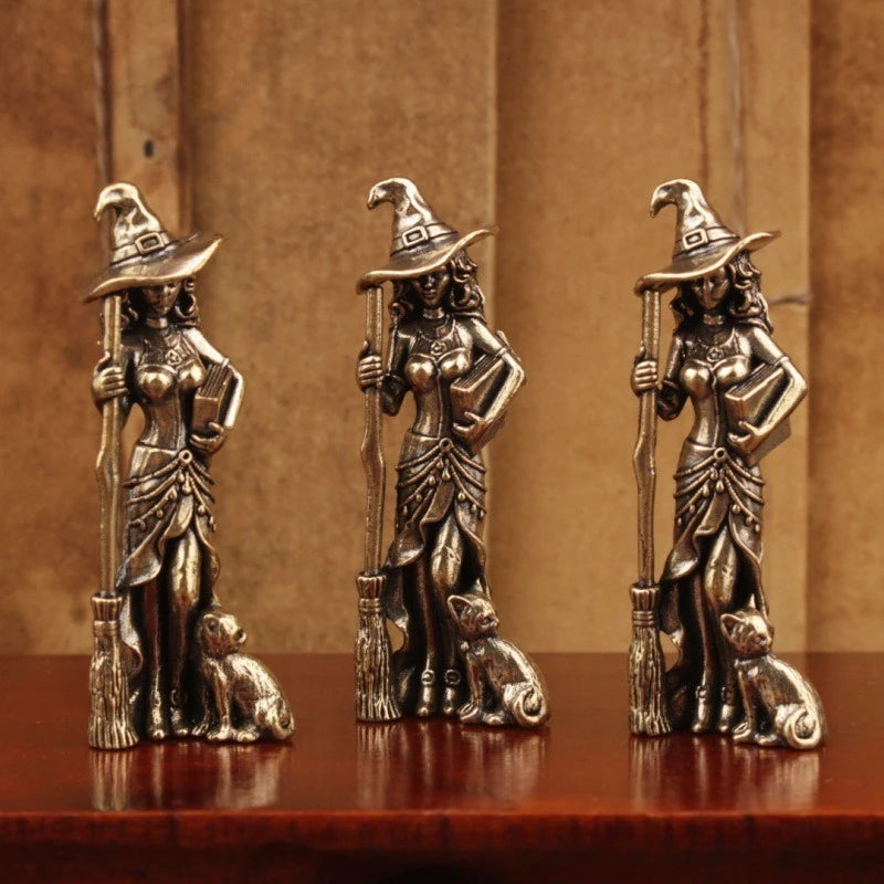 Magical Moon Witch Home Decoration Wizard Statue - Unique Figurine