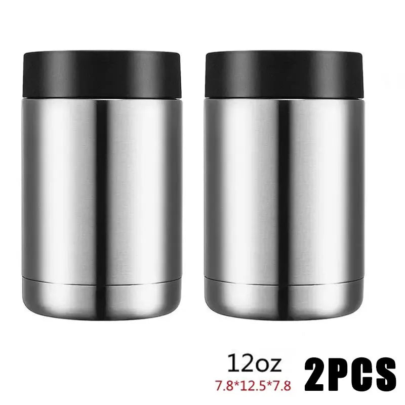Double Wall Stainless Steel Insulated Can Cooler Bottle Holder - Keeps Drinks Cold