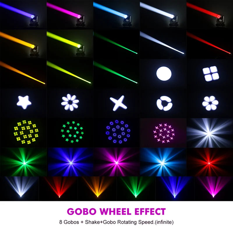 Mini LED Moving Head Light 150W Beam Spot Stage Effect Lighting DMX Disco Bar