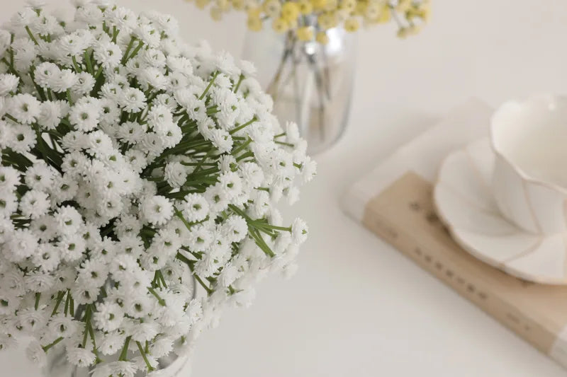 20Pcs Artificial Baby's Breath Latex Flowers for Wedding Bridal Decor Party Home