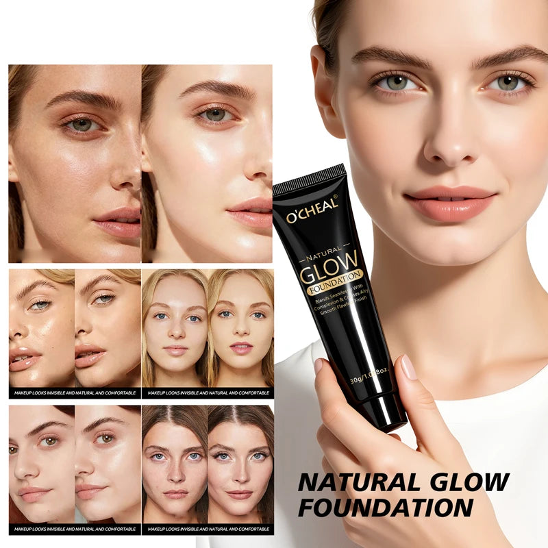 Waterproof Liquid Foundation - Sweat Resistant, Natural Finish, Lightweight Makeup