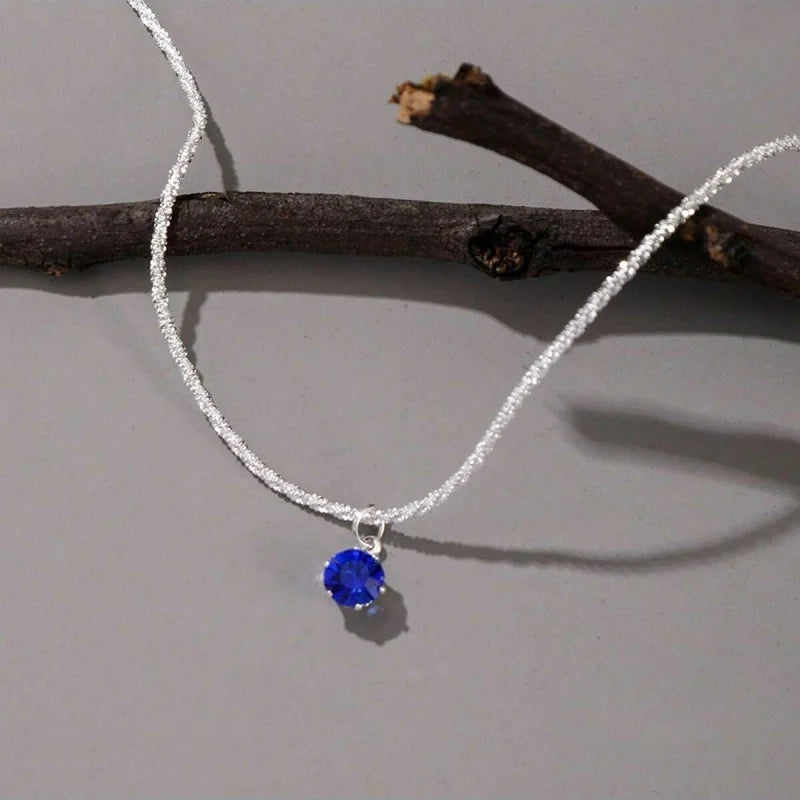 Sterling Silver Plated Necklace with AAA Zircon Clavicle Chain for Women - Wedding Jewelry