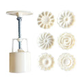 DIY Mooncake Mold with Flower Stamps - Mid-Autumn Festival Fondant Decoration Tool
