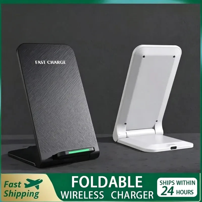 Wireless Charging Station for iPhone & Samsung - Fast Charging Stand with Dual Angles