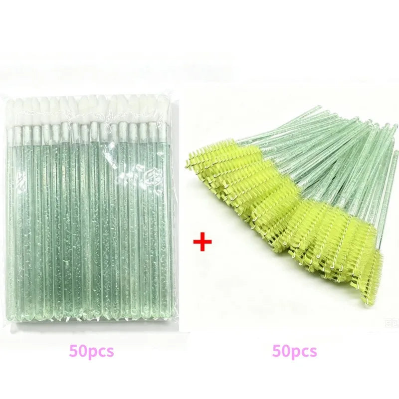 Disposable Lip Brush Set 50/100PCS Lipstick Applicator Makeup Tool