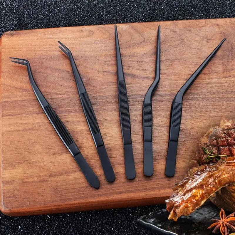 Professional Stainless Steel Kitchen Tongs Set - Multiple Colors, 3/5/6 pcs
