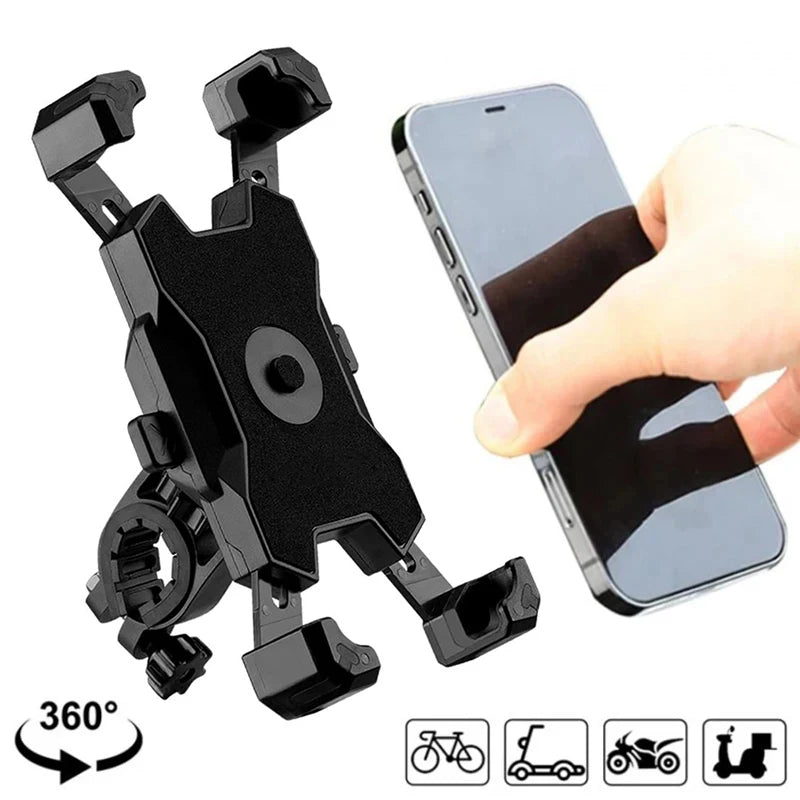 Universal Bike Phone Holder with 360° Rotation for Bicycle & Motorcycle