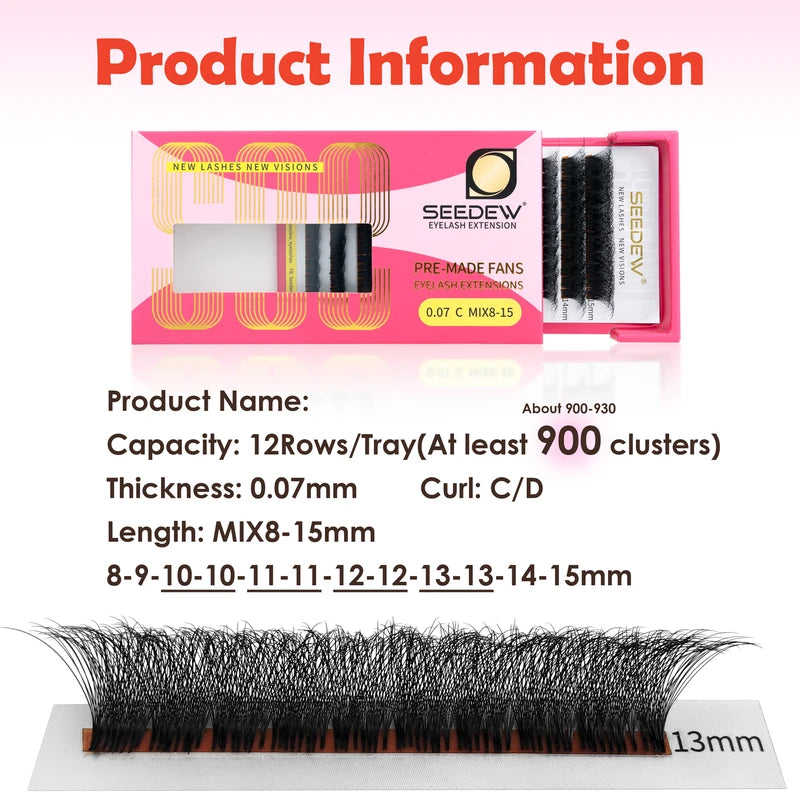 Automated Flowering Volume Eyelash Extensions - Fast Fanning Clusters