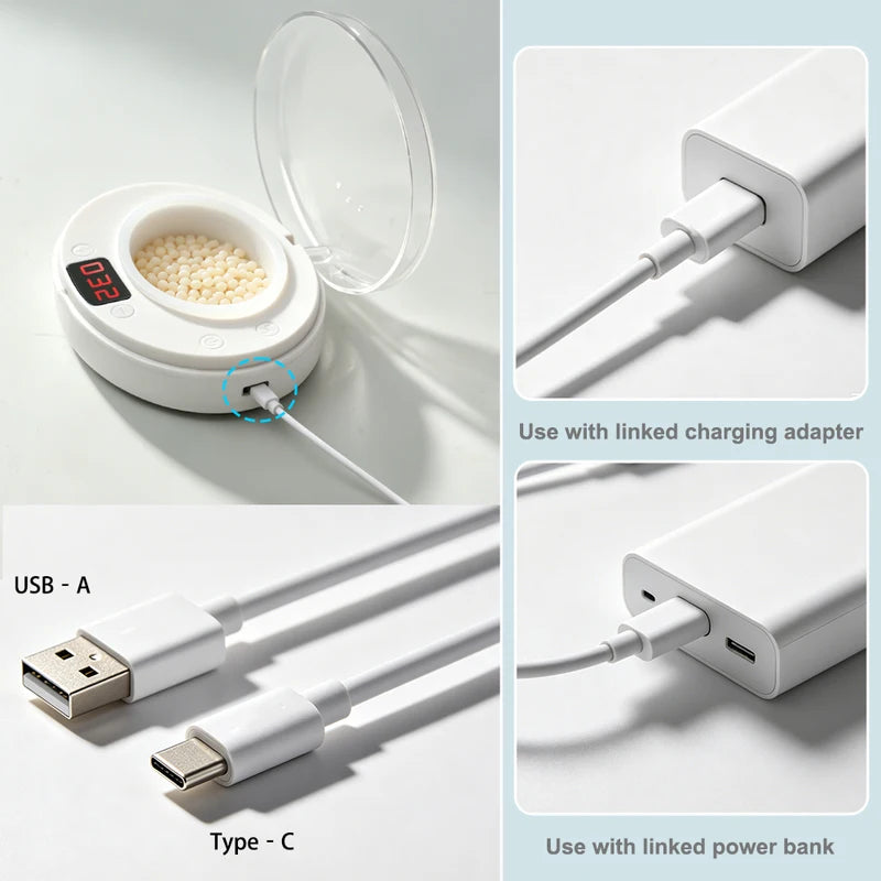 Mini Wax Heater Machine for Hair Removal with Silicone Bowl - Portable Wax Warmer for Home Salon