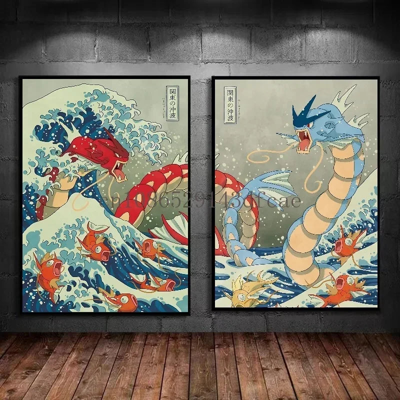 Pokemon Canvas Wall Art - Empoleon Poster for Home & Living Room Decor