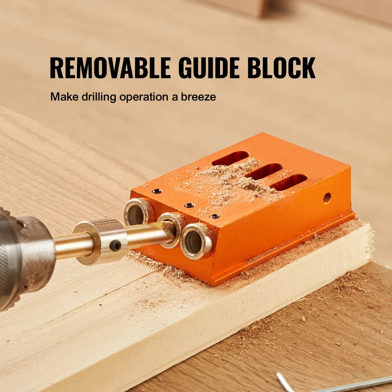 30-Piece Pocket Hole Jig Kit for Woodworking with Adjustable System and Step Drills