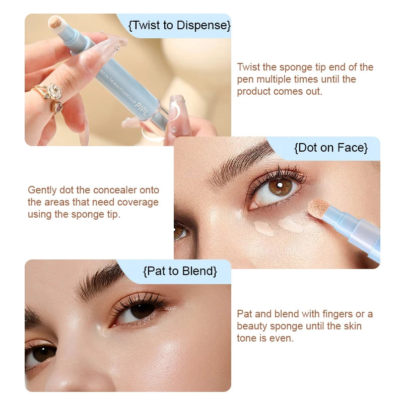 Liquid Concealer Stick Full Coverage Brightening Waterproof Makeup for Dark Circles