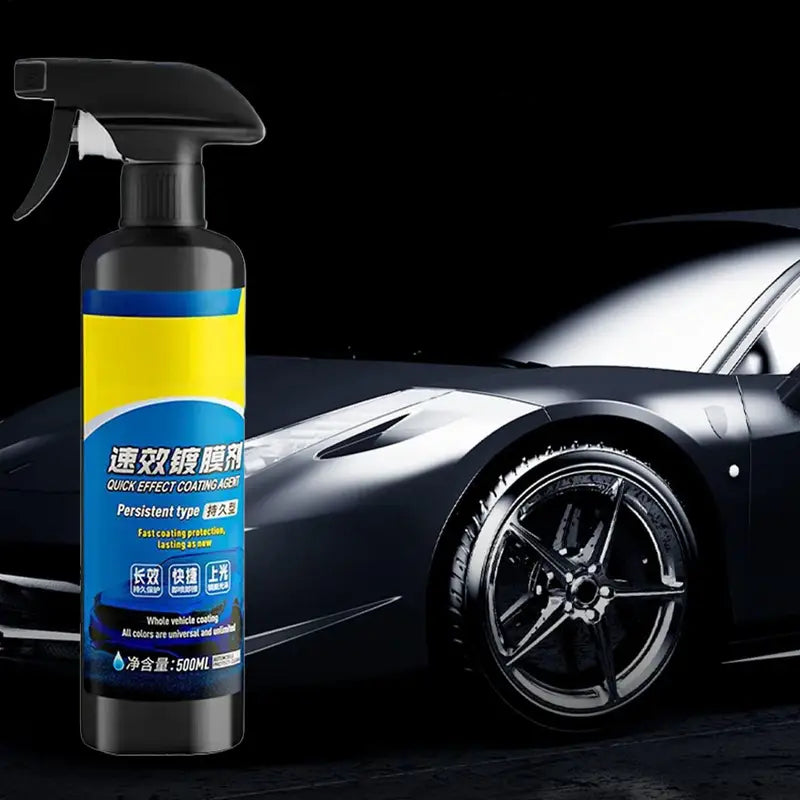 Car Scratch Wax Coating Spray 500ml Waterless Wash & Polisher - Quick Protection