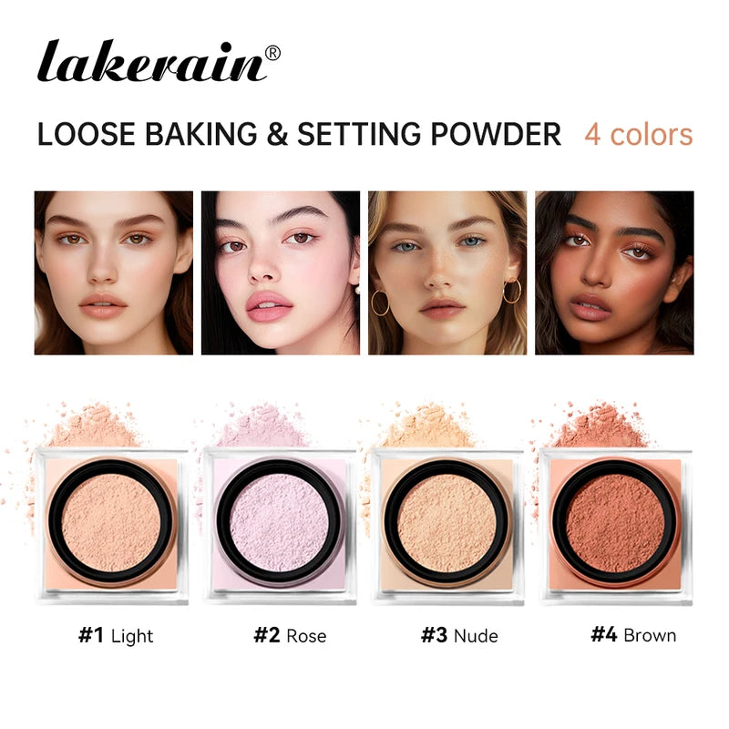Loose Setting Powder Waterproof Oil Control Face Makeup - Matte Natural Brightening