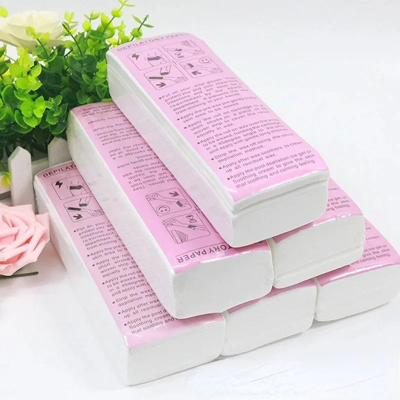 Professional Hair Removal Waxing Strips Set - Non-Woven Fabric for Depilatory Use