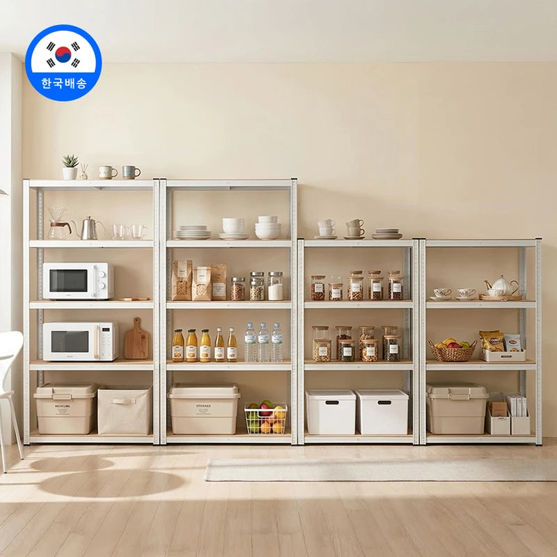 Boltless Assembly Iron Storage Shelf - 4 or 5 Layers, Home Organization
