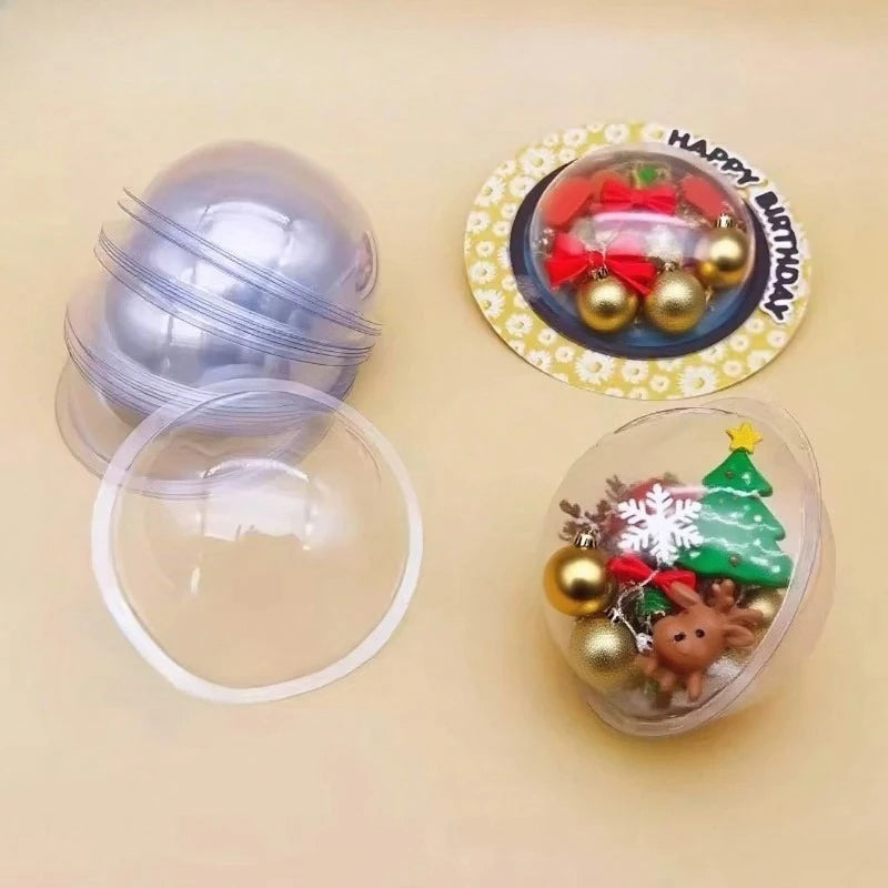 Plastic Hemisphere Cover Set for DIY Candy and Party Gift Packaging - Multiple Colors