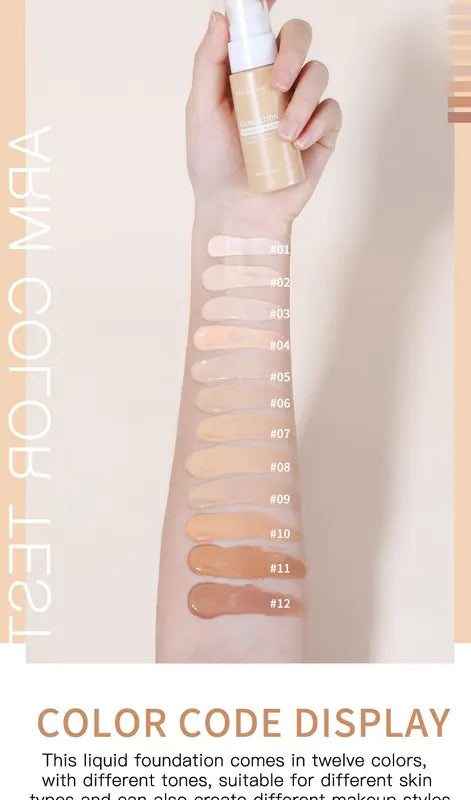 Liquid Foundation Makeup Face Concealer Waterproof Sweat-Resistant Cosmetics