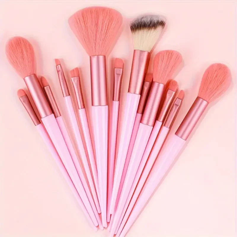 Makeup Brush Set 13 Pcs - Soft Fluffy Face & Eye Makeup Tools for Beauty