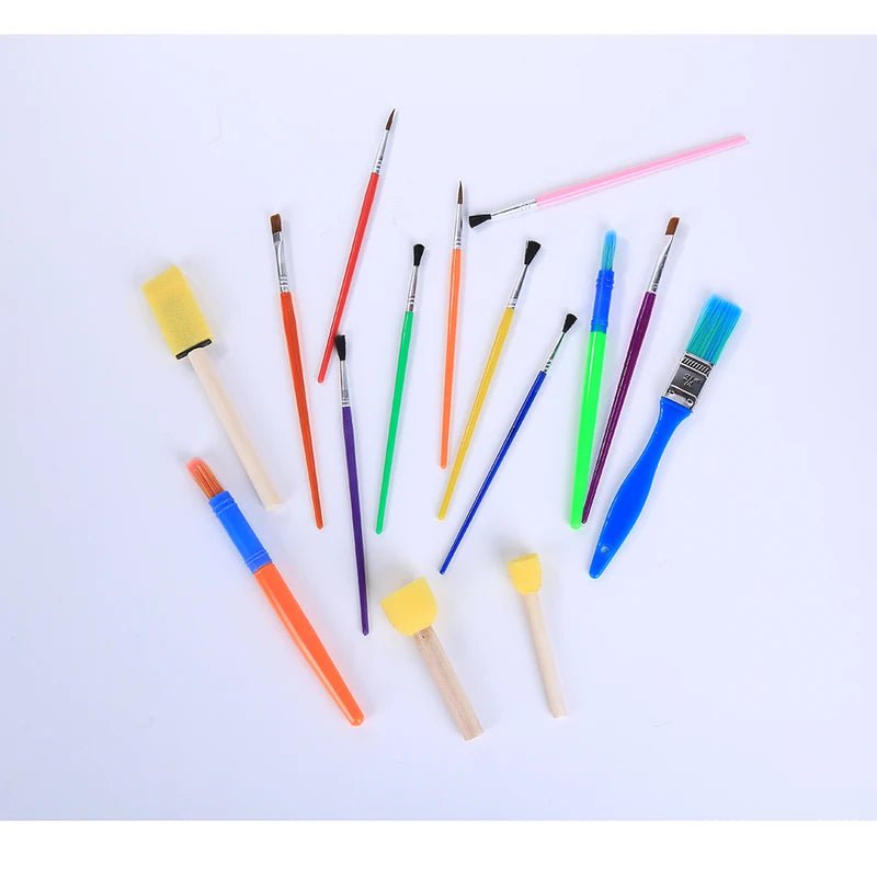 Children's Painting Set 15 Pcs Art Supplies Sponge Paintbrushes Kids Craft Kit