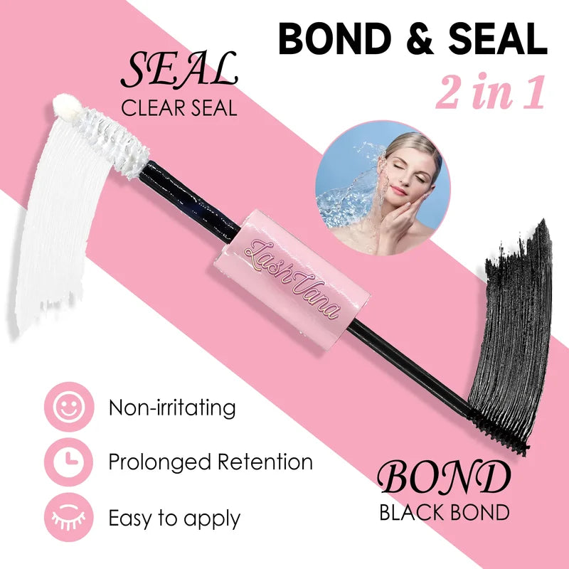 DIY Eyelash Extension Kit 200 Clusters Lash Bond Seal Makeup Tools for Natural Look