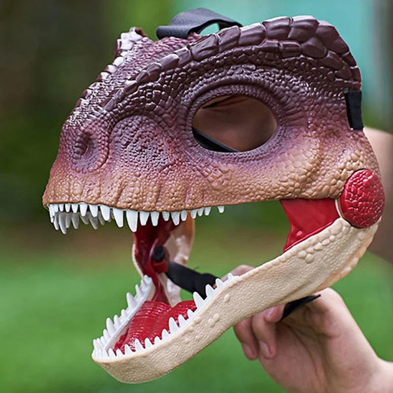 Movable Jaw Dinosaur Mask with Sound Effects for Halloween & Cosplay