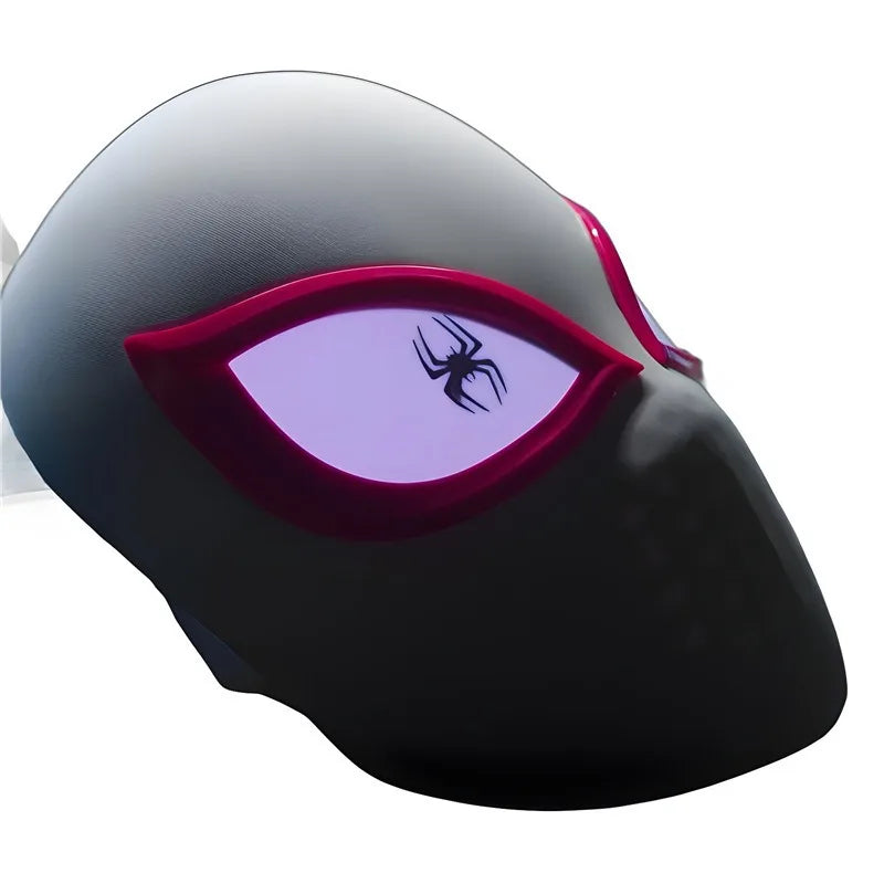 1:1 Life Size LED Superhero Mask Full Face Cosplay Helmet with Light Up Eyes