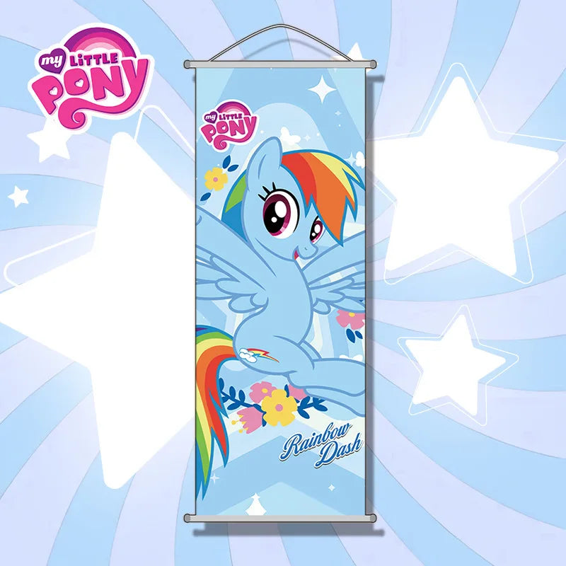 Little Pony Hanging Wall Art Poster Cartoon Pinkie Pie Decor Holiday Gift