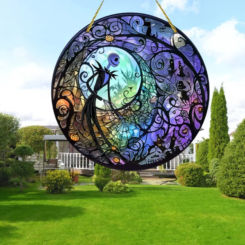 Halloween The Nightmare Before Christmas Jack Skellington Sun Catcher Acrylic Wall Decor for Home Garden