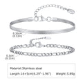 Men Women Stainless Steel Chain Bracelet Twisted Rope Minimalist Jewelry Gift
