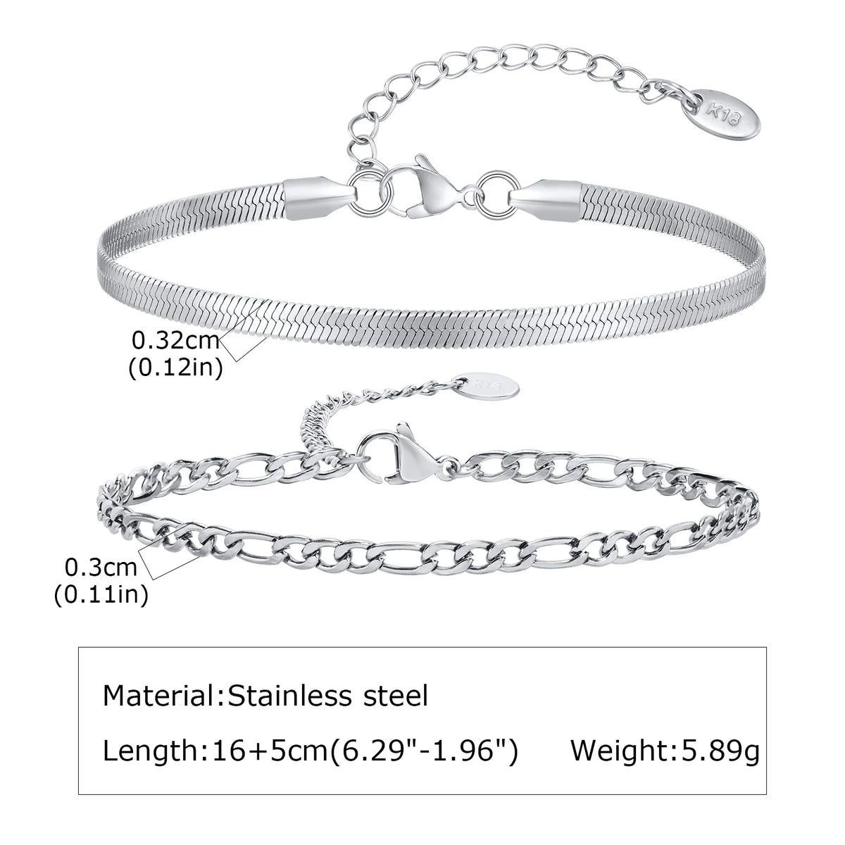 Men Women Stainless Steel Chain Bracelet Twisted Rope Minimalist Jewelry Gift