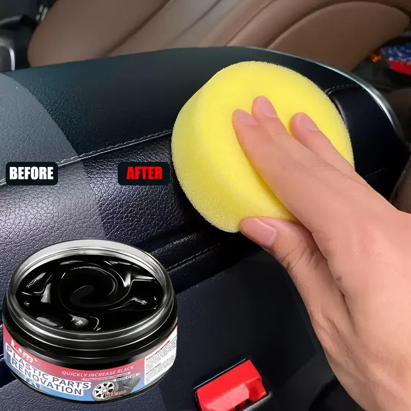 Plastic Renovate Wax for Car Interior & Exterior Brightening & Tire Care