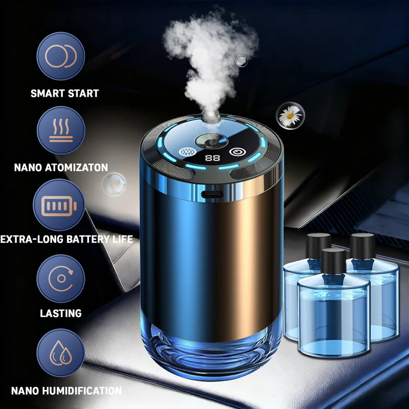 Car Diffuser Humidifier with Aromatherapy Modes and Ocean Scent | Portable USB Air Freshener